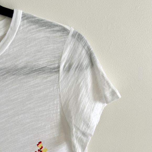 Banana Republic Factory Tropical Graphic Short Sleeve Tee White Cotton Size XS - Picture 2 of 10